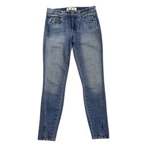 AMO Twist Sweet Cheeks Luxury Designer Skinny Casual Denim Jeans Womens Small